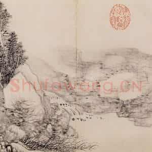 清朝 恽寿平《仿古山水》国画山水作品图片鉴赏
