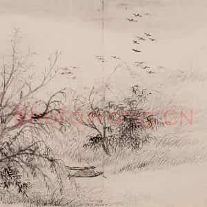 清朝 恽寿平《仿古山水》国画山水作品图片鉴赏