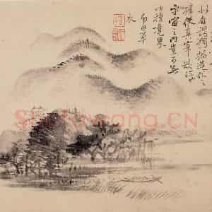 清朝 恽寿平《画山水》国画山水作品图片鉴赏