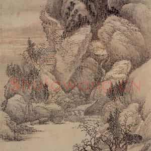 清代 王翚《临唐宋各家山水(十二开)》国画山水设色作品图片鉴赏