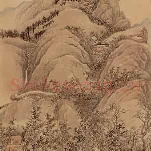 清代 王翚《临唐宋各家山水(十二开)》国画山水水墨作品图片鉴赏