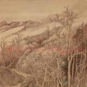清代 王翚《临唐宋各家山水(十二开)》国画山水设色作品图片鉴赏