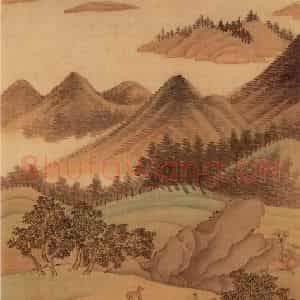 清代 王翚《临唐宋各家山水(十二开)》国画山水水墨作品图片鉴赏