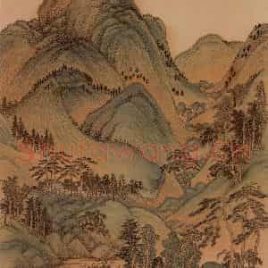 清代 王翚《临唐宋各家山水(十二开)》国画山水水墨作品图片鉴赏
