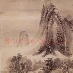 清代 王翚《临唐宋各家山水(十二开)》国画山水设色作品图片鉴赏