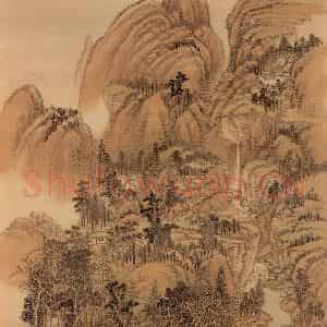 清代 王翚《临唐宋各家山水(十二开)》国画山水水墨作品图片鉴赏