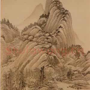 清代 王翚《临唐宋各家山水(十二开)》国画山水水墨作品图片鉴赏