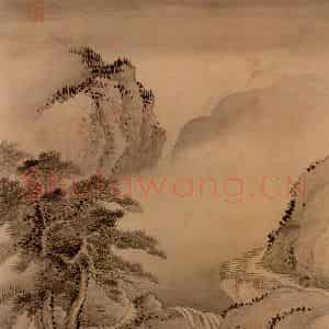 清代 王翚《山水画(十开)》国画山水设色作品图片鉴赏