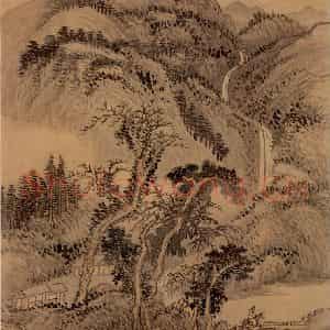 清代 王翚《山水画(十开)》国画山水设色作品图片鉴赏