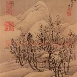 清代 王翚《山水画(十开)》国画山水设色作品图片鉴赏