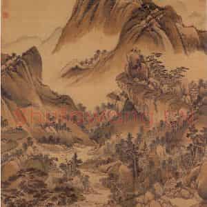 清代 王时敏《浮岚暖翠》国画山水设色作品图片鉴赏