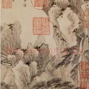 清代 王翚《墨迹(十二开)》国画山水水墨作品图片鉴赏