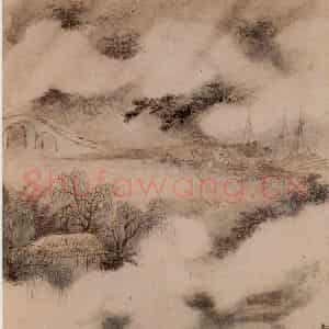 清代 王翚《墨迹(十二开)》国画山水设色作品图片鉴赏