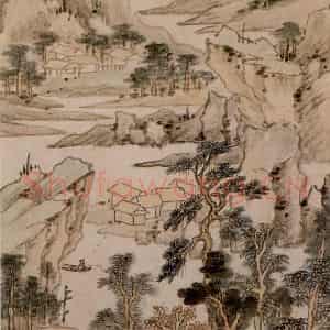 清代 王翚《墨迹(十二开)》国画山水设色作品图片鉴赏