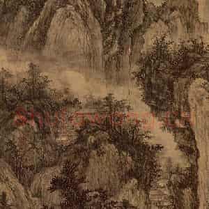 明朝 王绂《画山亭文会图》国画山水作品图片鉴赏