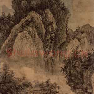 明朝 王绂《画山亭文会图》国画山水作品图片鉴赏