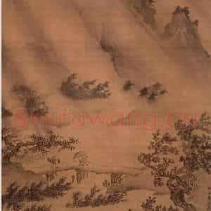 明朝 戴进《风雨归舟》国画综合作品图片鉴赏
