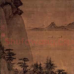 明朝 戴进《溪桥策蹇图》国画山水作品图片鉴赏