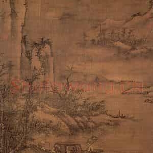 明朝 周文靖《雪夜访戴》国画综合作品图片鉴赏