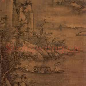 明朝 周文靖《雪夜访戴》国画综合作品图片鉴赏