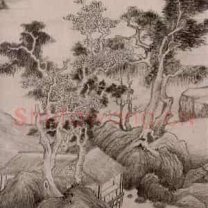明朝 董其昌《葑泾访古图》国画山水作品图片鉴赏