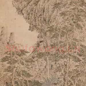 明朝 沈士充《天香书屋图》国画山水作品图片鉴赏