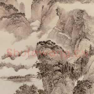 清代 王翚《画山水》国画山水写意作品图片鉴赏