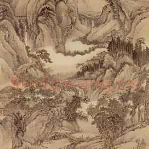 清代 王翚《山水》国画山水写意作品图片鉴赏