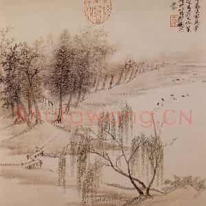 清代 王翚《宋元山水》国画山水写意作品图片鉴赏