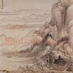 清代 王翚《宋元山水》国画山水写意作品图片鉴赏