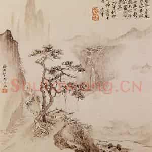 清代 王翚《宋元山水》国画山水写意作品图片鉴赏