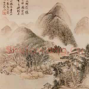 清代 王翚《宋元山水》国画山水写意作品图片鉴赏