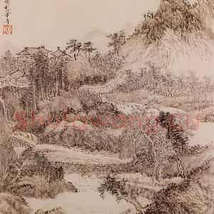 清代 王翚《宋元山水》国画山水写意作品图片鉴赏