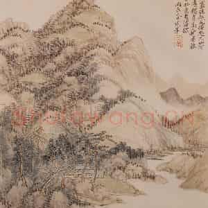 清代 王翚《宋元山水》国画山水写意作品图片鉴赏