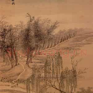 清代 王翚《画山水》国画山水写意作品图片鉴赏