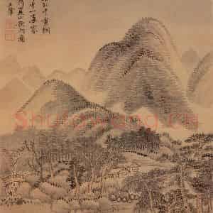 清代 王翚《画山水》国画山水写意作品图片鉴赏