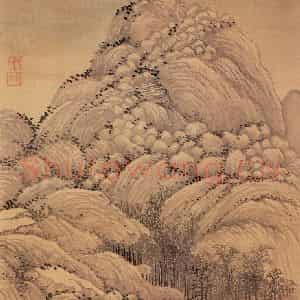 清代 王翚《画山水》国画山水写意作品图片鉴赏