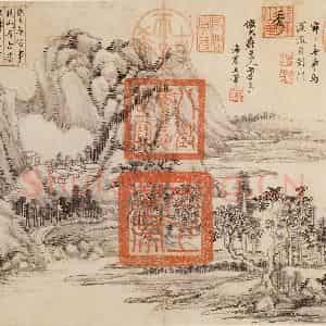 清代 王翚《山水》国画山水写意作品图片鉴赏