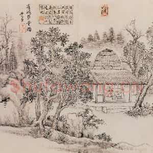 清代 王翚《山水》国画山水写意作品图片鉴赏