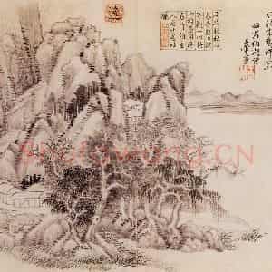 清代 王翚《山水》国画山水写意作品图片鉴赏
