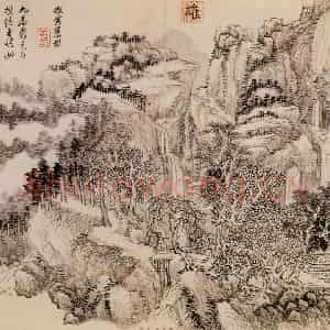 清代 王翚《山水》国画山水写意作品图片鉴赏