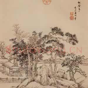 清代 王翚《图绘》国画山水写意作品图片鉴赏