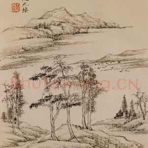 清代 王翚《图绘》国画山水写意作品图片鉴赏