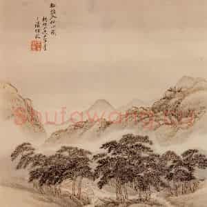 清代 王翚《图绘》国画山水写意作品图片鉴赏