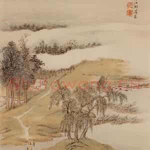 清代 王翚《图绘》国画山水写意作品图片鉴赏