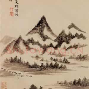 清代 王翚《图绘》国画山水写意作品图片鉴赏