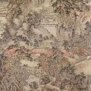 清代 王翚《宽庐读书图》国画山水写意作品图片鉴赏