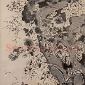 明代 徐渭《花竹》国画花鸟作品图片鉴赏
