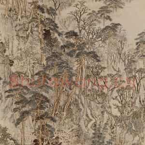 明代 张宏《栖霞山图》国画山水作品图片鉴赏