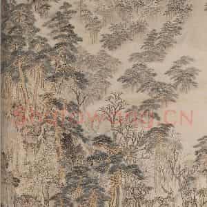 明代 张宏《栖霞山图》国画山水作品图片鉴赏
